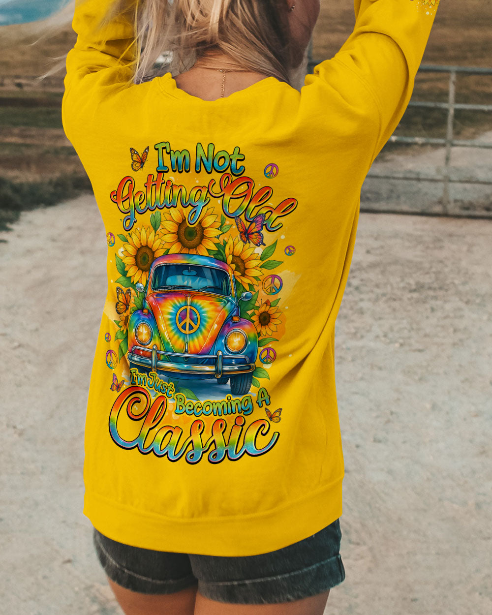 I'M NOT GETTING OLD HIPPIE CAR TIE DYE ALL OVER PRINT - TYQY2808251