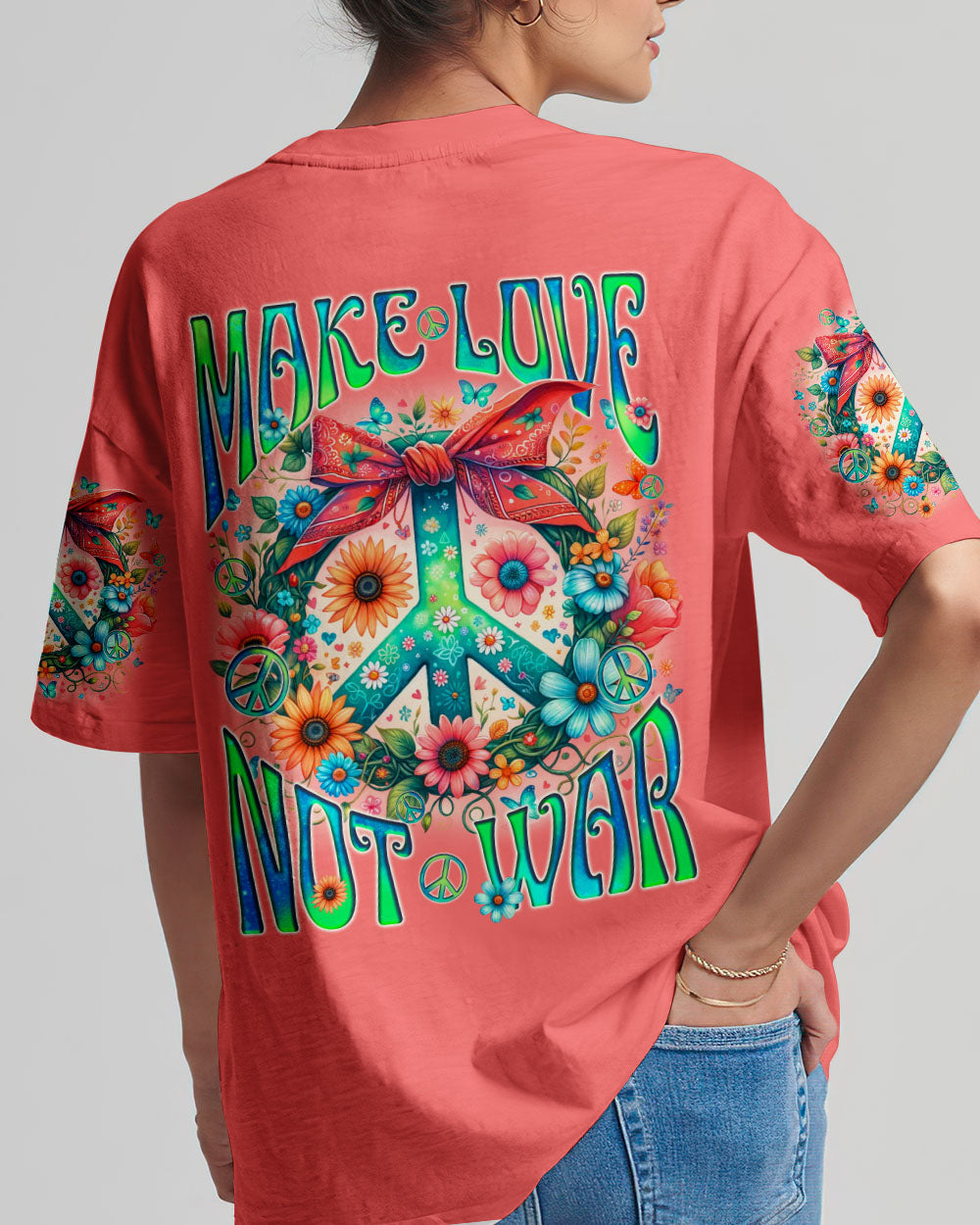 MAKE LOVE NOT WAR PEACE ALL OVER PRINT - TYQY2905245
