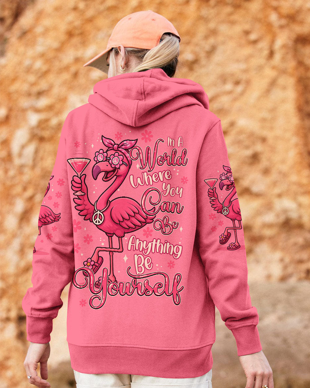 BE YOURSELF FLAMINGO ALL OVER PRINT - TYQY2905252