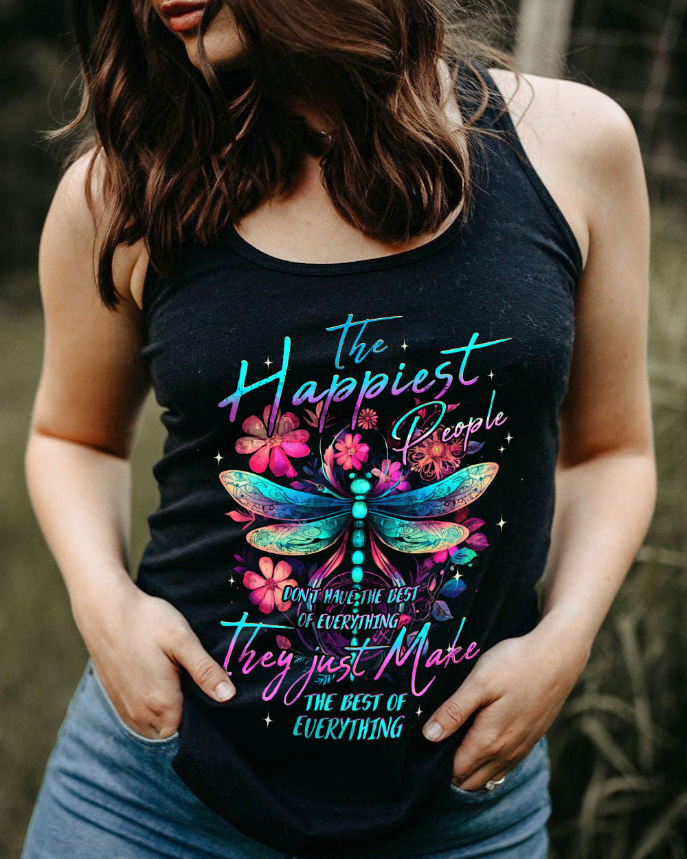 THE HAPPIEST PEOPLE ALL OVER PRINT - TYQY2908231