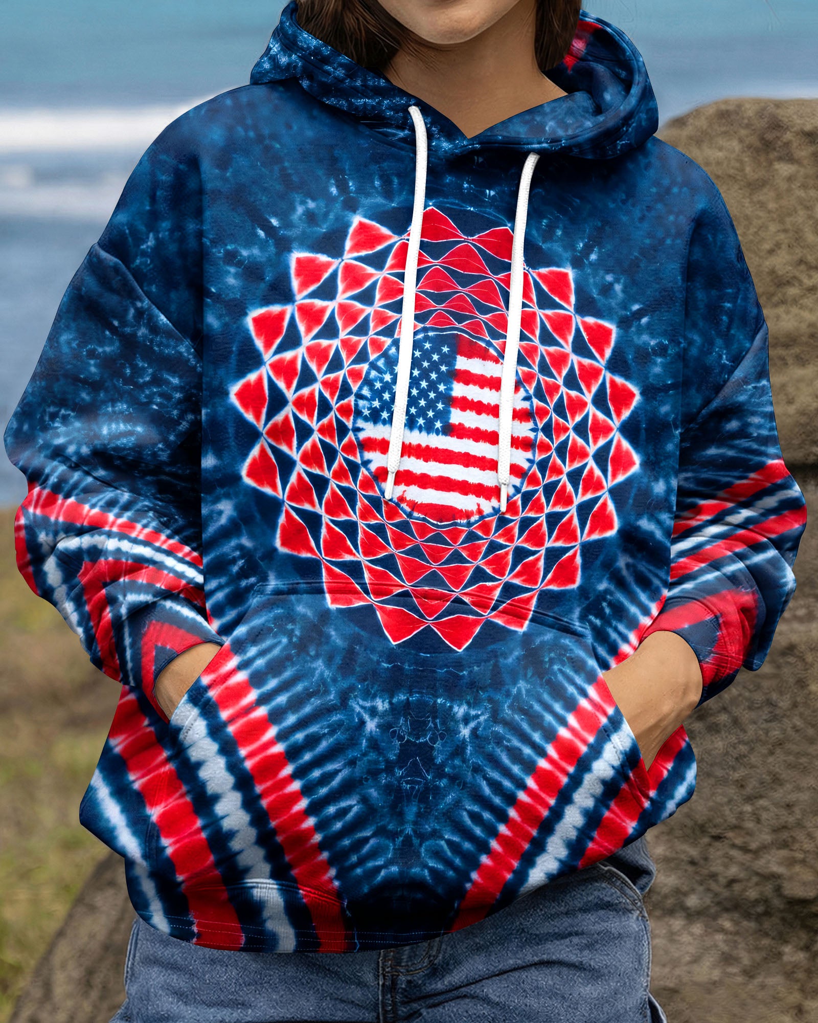 RED WHITE BLUE HARMONY ALL OVER PRINT - TYQY3003262
