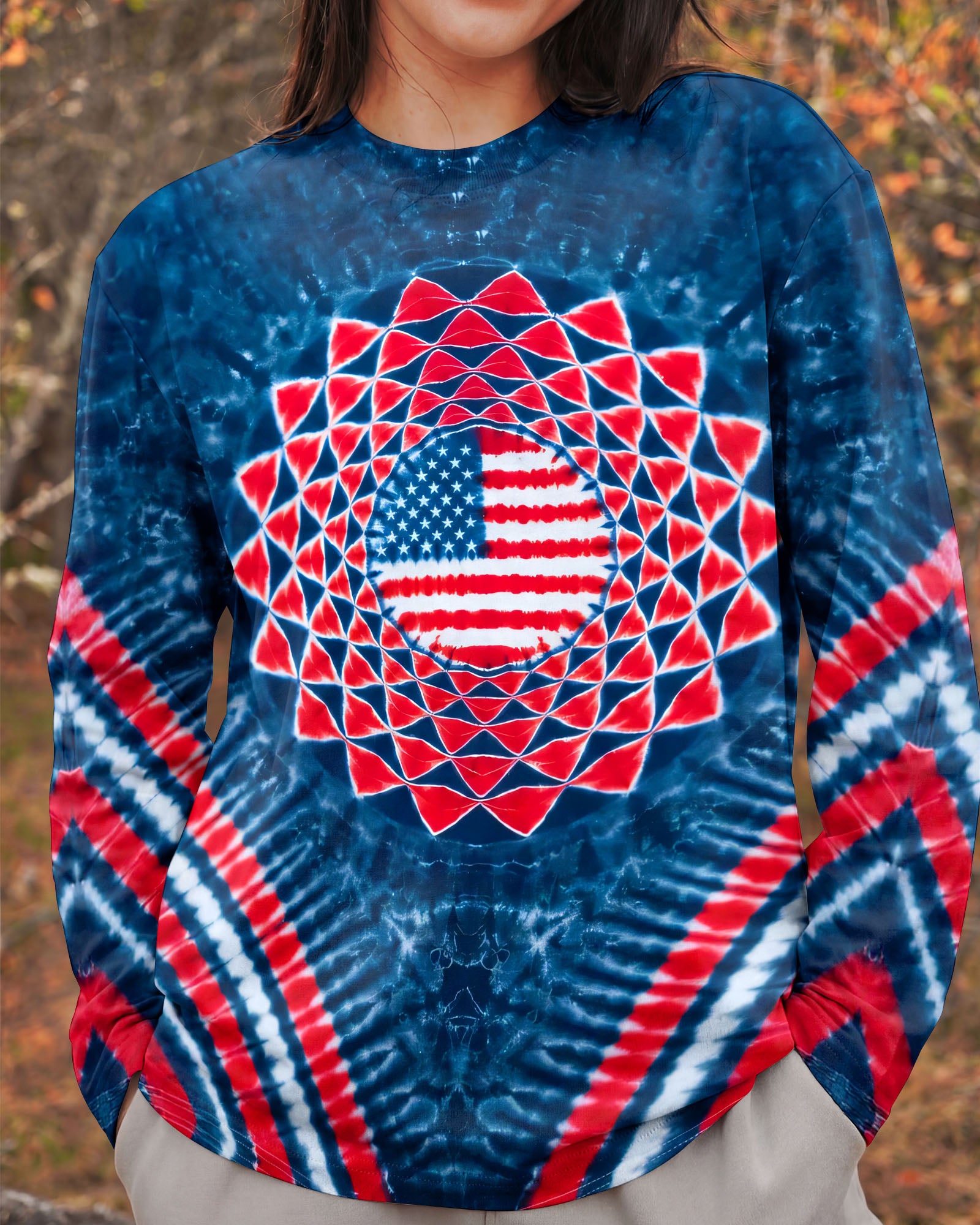 RED WHITE BLUE HARMONY ALL OVER PRINT - TYQY3003262