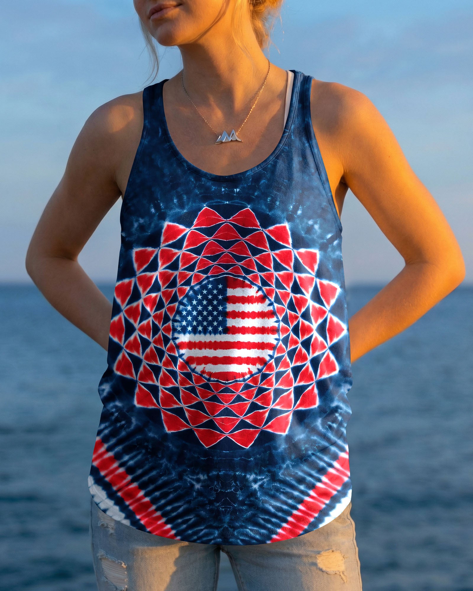 RED WHITE BLUE HARMONY ALL OVER PRINT - TYQY3003262