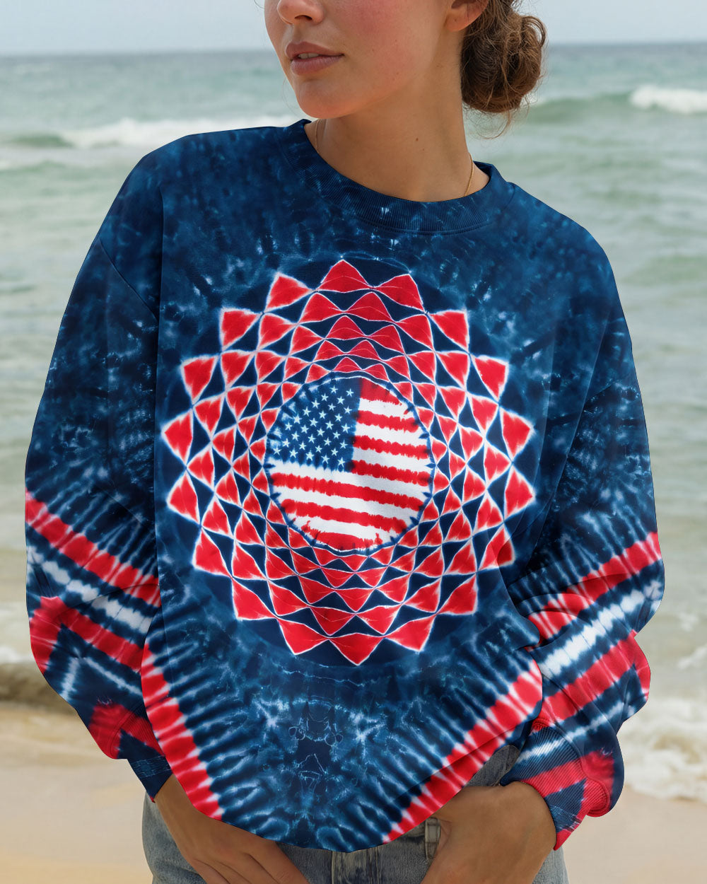 RED WHITE BLUE HARMONY ALL OVER PRINT - TYQY3003262