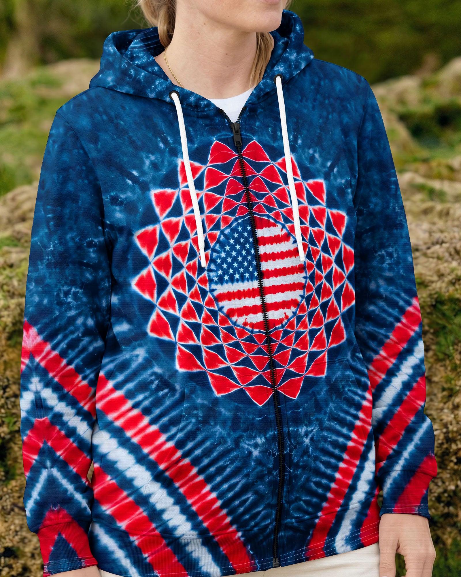 RED WHITE BLUE HARMONY ALL OVER PRINT - TYQY3003262