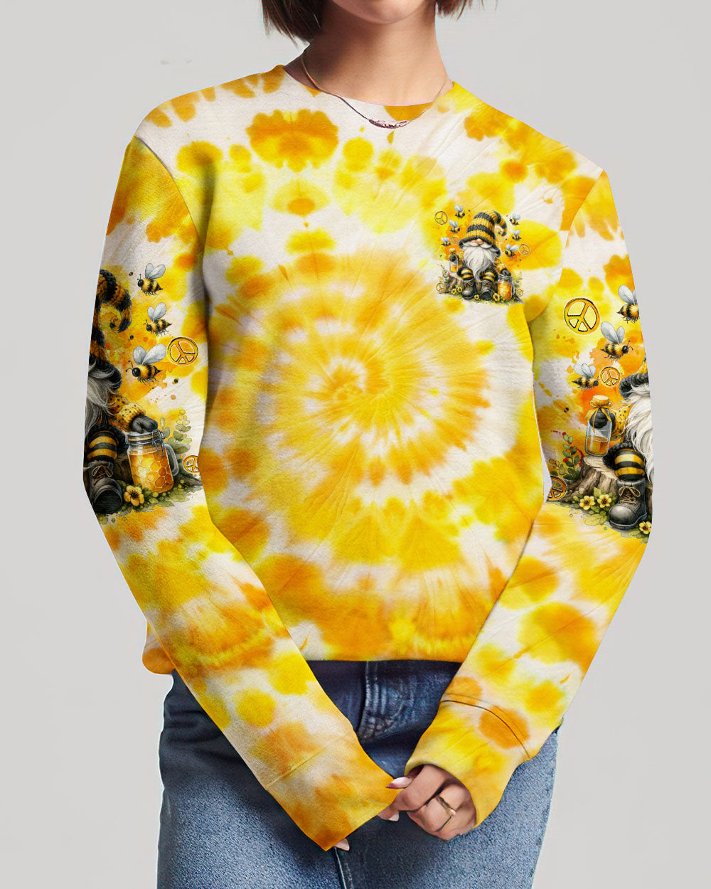 BEE KIND GNOMIE TIE DYE ALL OVER PRINT - TYQY3101244
