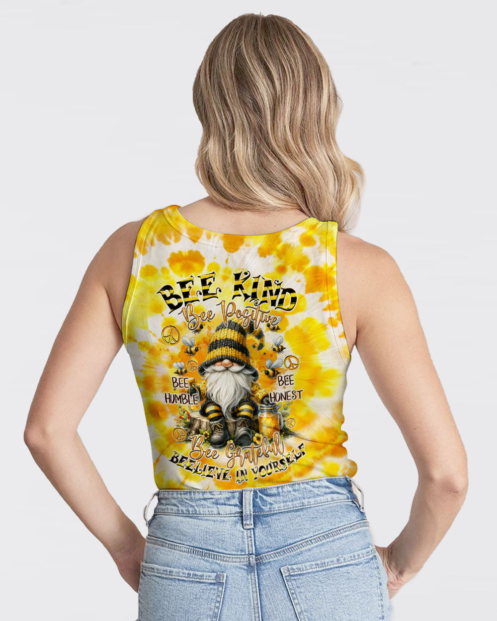 BEE KIND GNOMIE TIE DYE ALL OVER PRINT - TYQY3101244