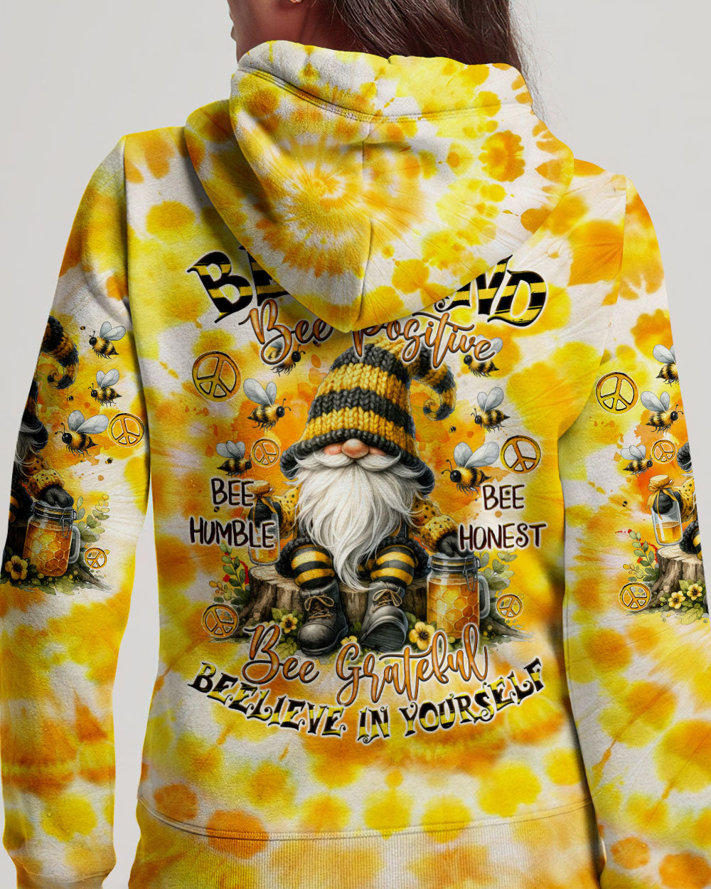 BEE KIND GNOMIE TIE DYE ALL OVER PRINT - TYQY3101244