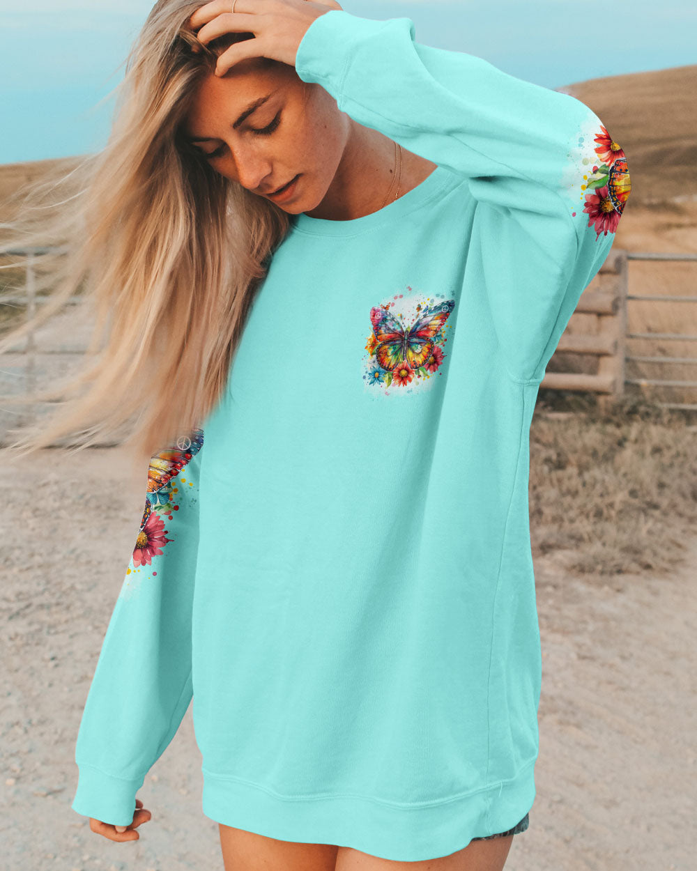 BE KIND BE AMAZING BE GRATEFUL BUTTERFLY ALL OVER PRINT - TYTD0104243