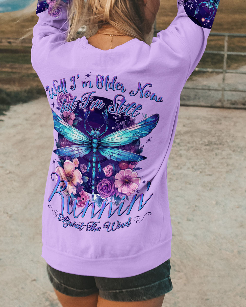 RUNNING AGAINST THE WIND DRAGONFLY ALL OVER PRINT - TYTD0108231
