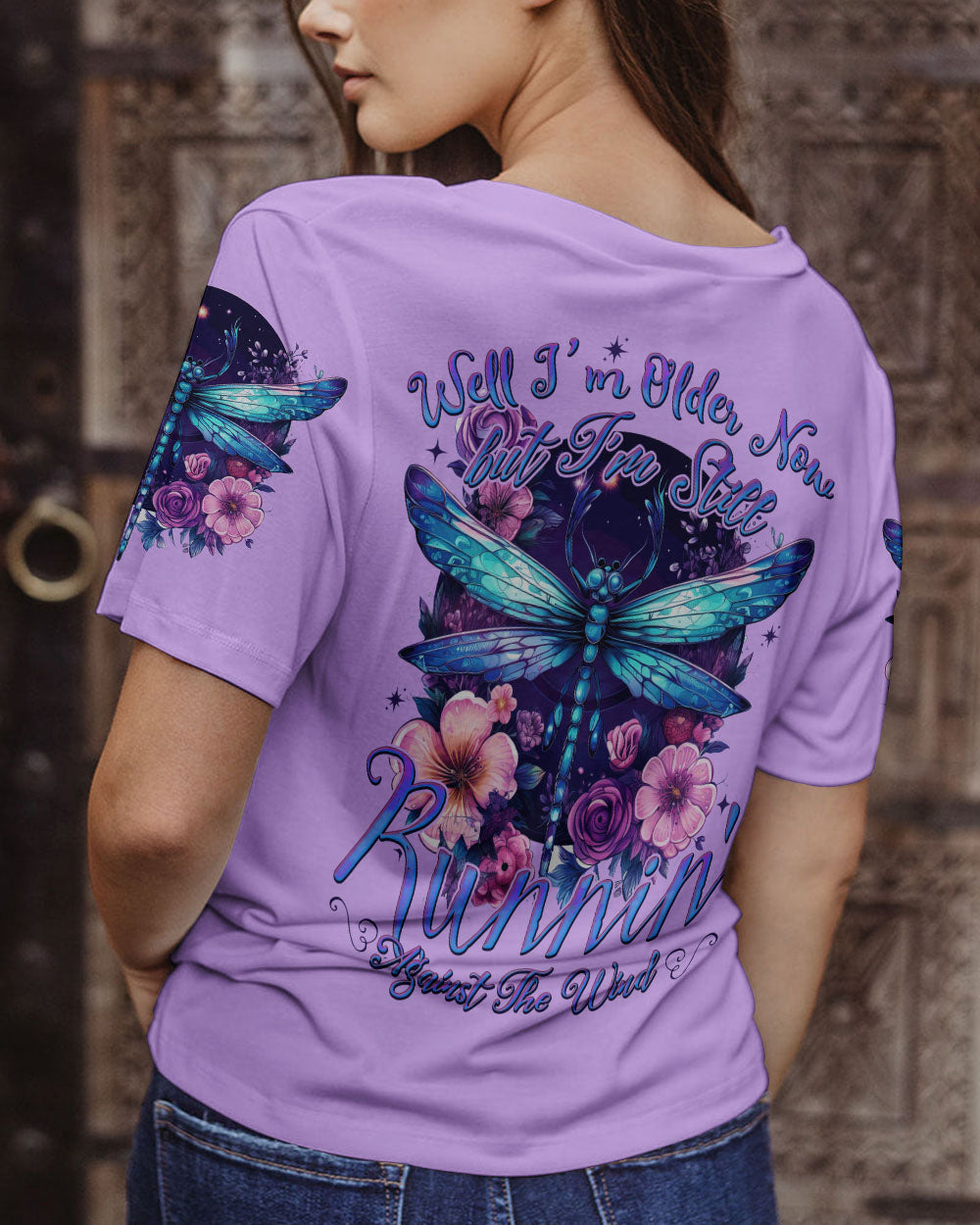 RUNNING AGAINST THE WIND DRAGONFLY ALL OVER PRINT - TYTD0108231