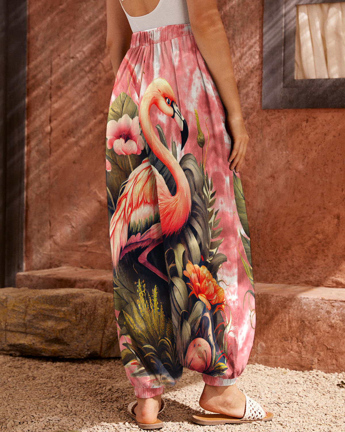 DO WHAT MAKES YOU HAPPY FLAMINGO TIE DYE ALL OVER PRINT - TYTD0206232