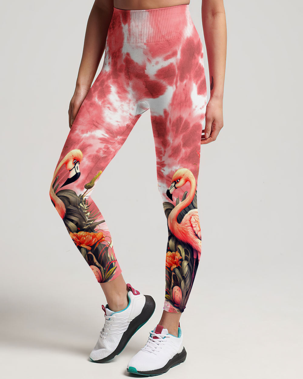 DO WHAT MAKES YOU HAPPY FLAMINGO TIE DYE ALL OVER PRINT - TYTD0206232