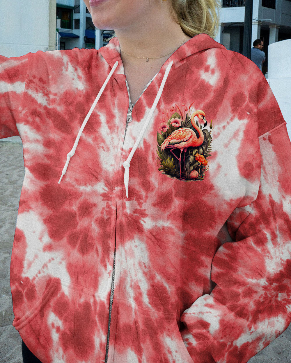 DO WHAT MAKES YOU HAPPY FLAMINGO TIE DYE ALL OVER PRINT - TYTD0206232