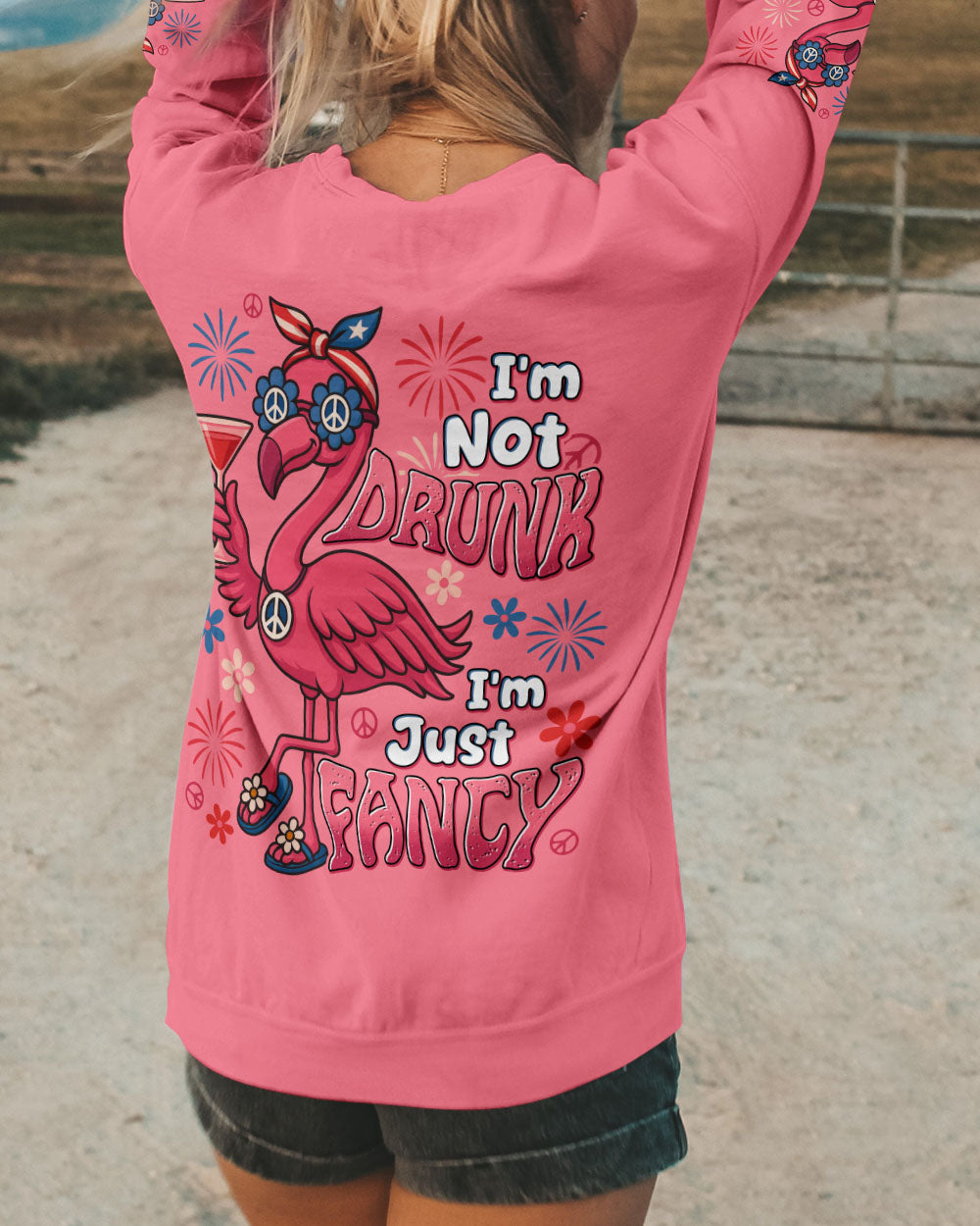 I'M JUST FANCY FLAMINGO ALL OVER PRINT - TYTD0206253