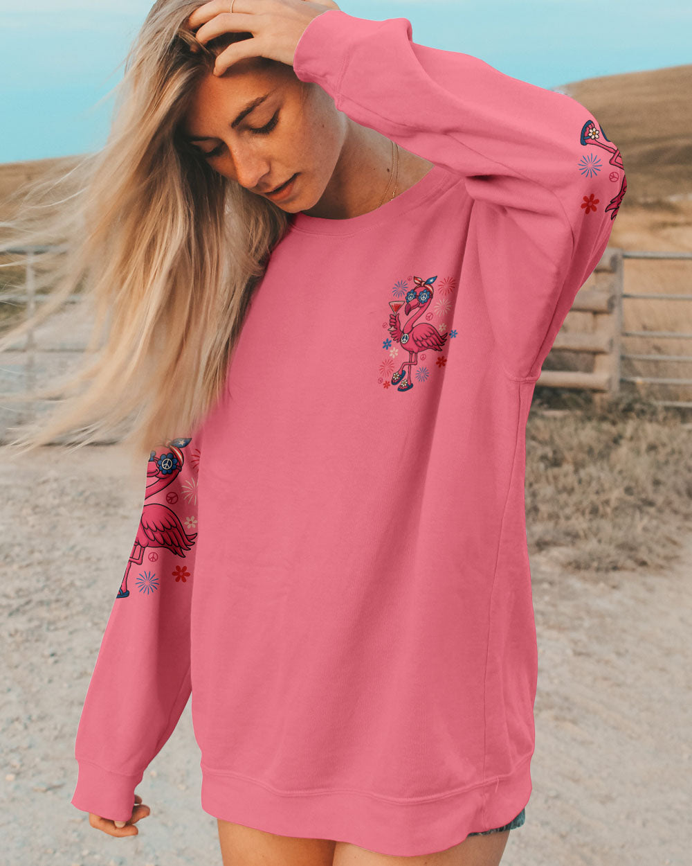 I'M JUST FANCY FLAMINGO ALL OVER PRINT - TYTD0206253