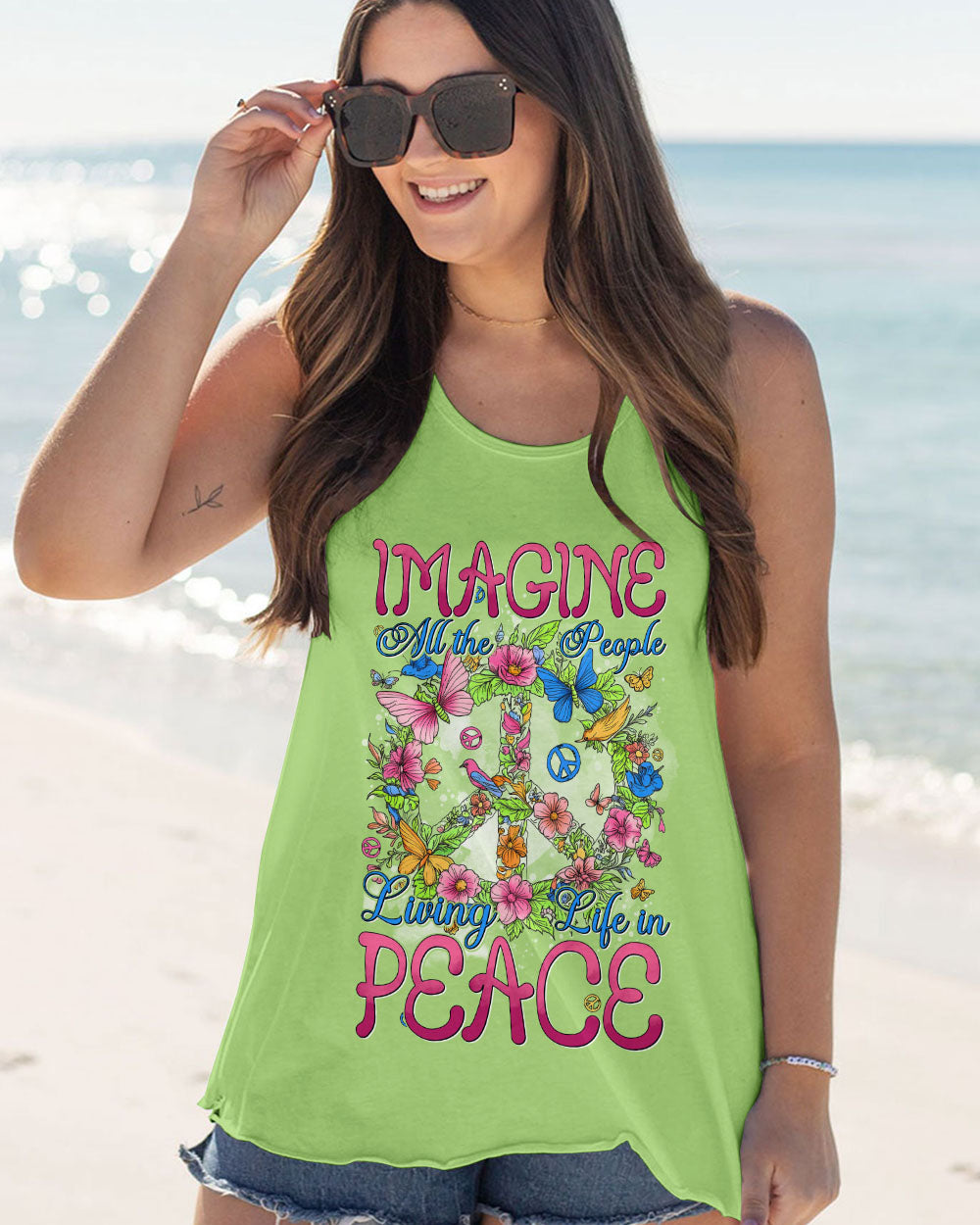 IMAGINE ALL THE PEOPLE LIVING LIFE IN PEACE ALL OVER PRINT - TYTD0307253