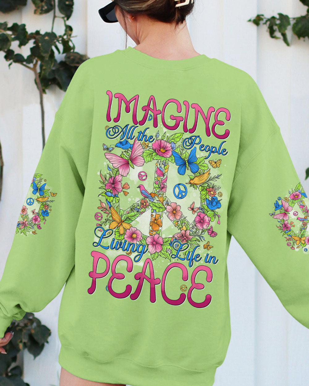 IMAGINE ALL THE PEOPLE LIVING LIFE IN PEACE ALL OVER PRINT - TYTD0307253