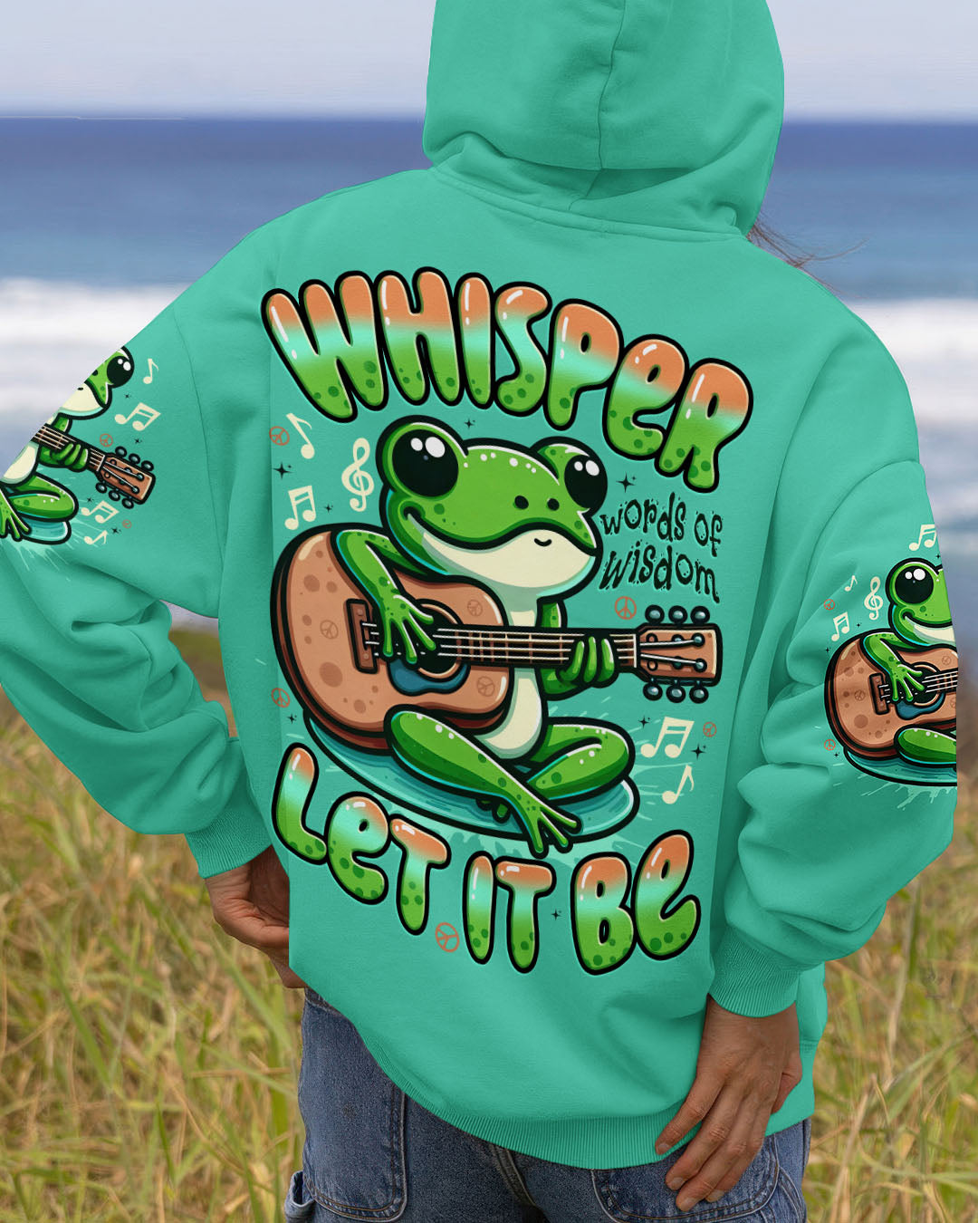 WHISPER WORDS OF WISDOM LET IT BE FROG ALL OVER PRINT - TYTD0309251