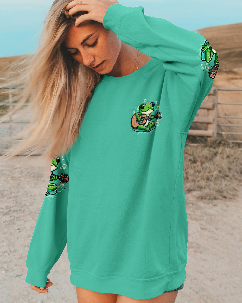 WHISPER WORDS OF WISDOM LET IT BE FROG ALL OVER PRINT - TYTD0309251