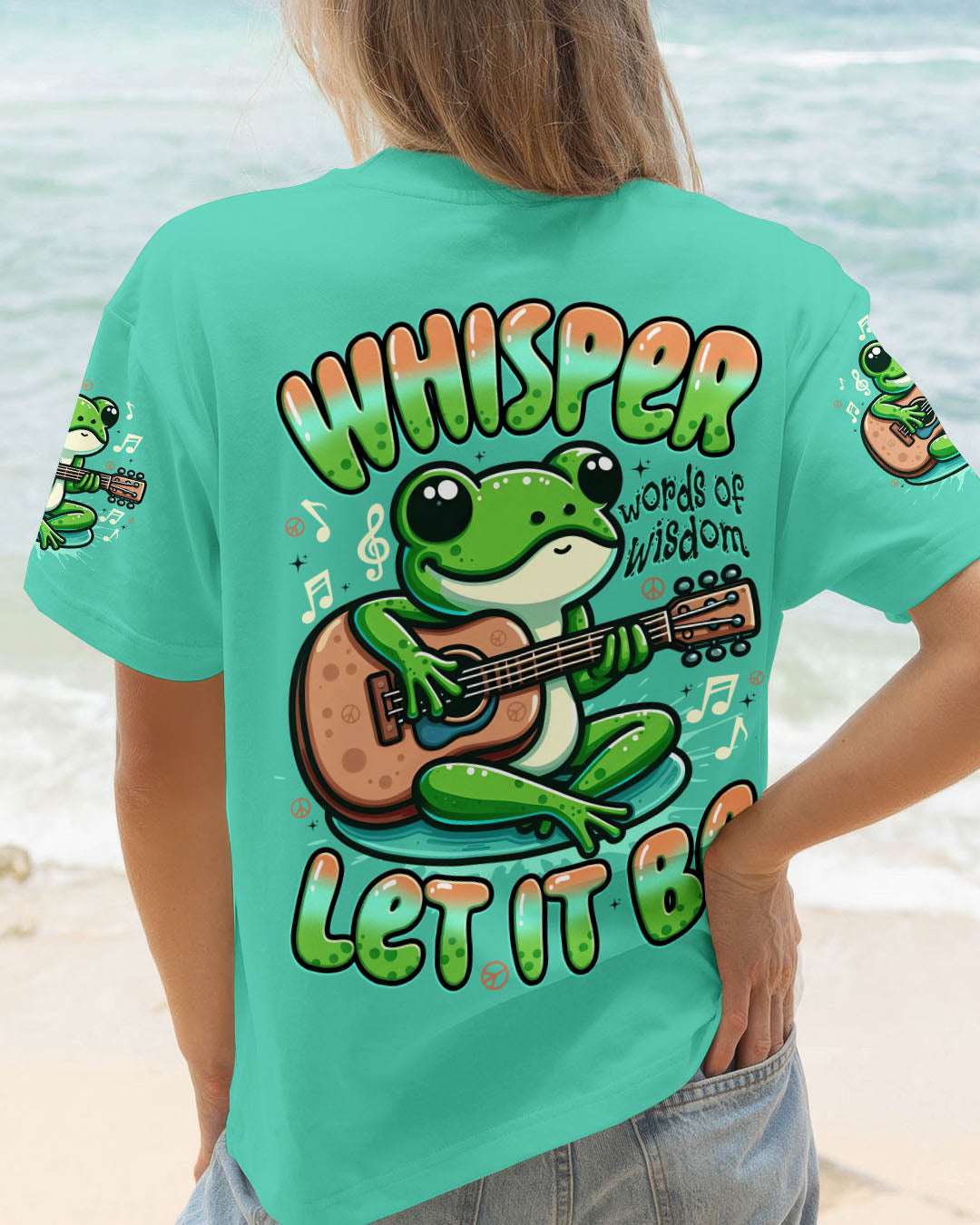 WHISPER WORDS OF WISDOM LET IT BE FROG ALL OVER PRINT - TYTD0309251