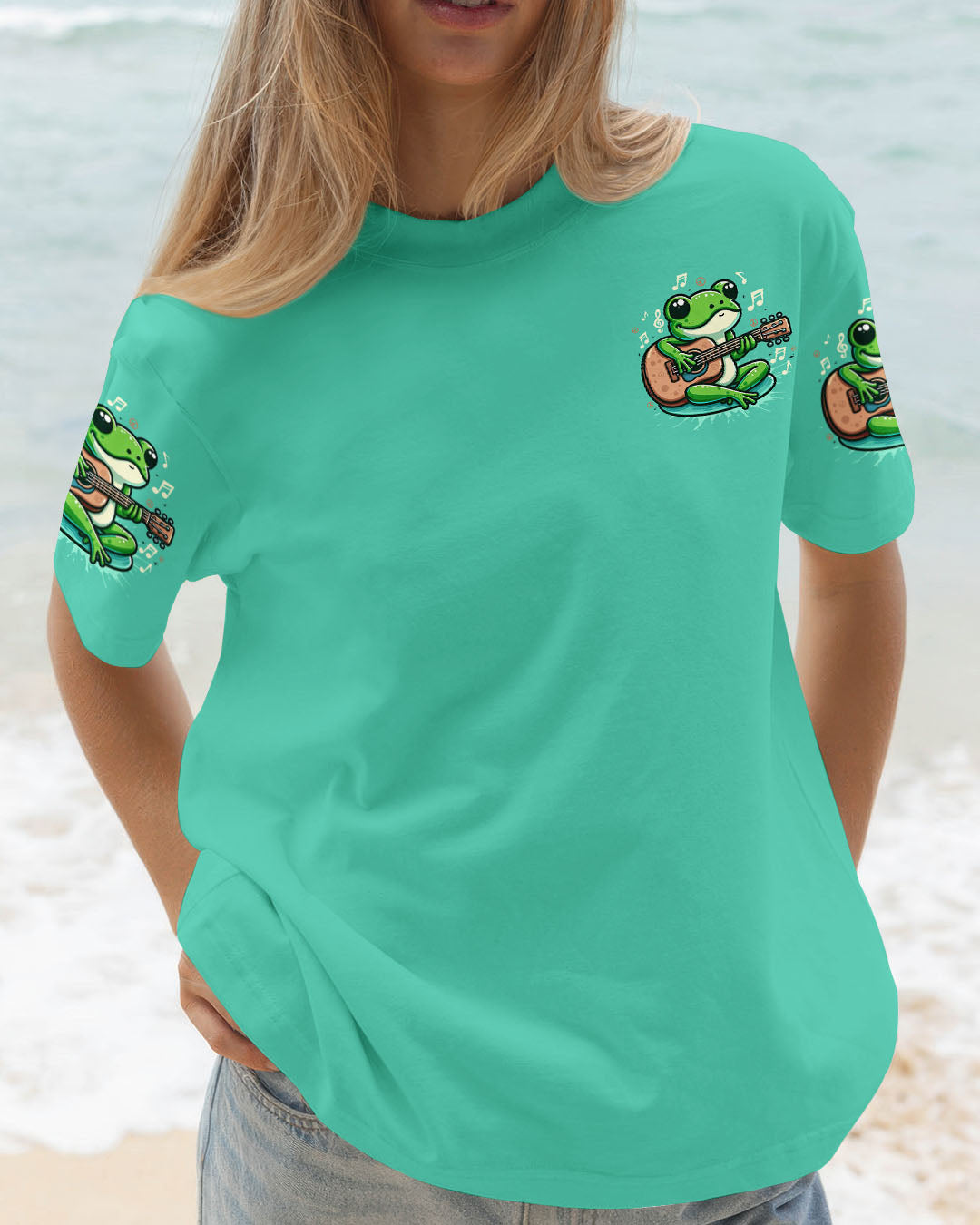 WHISPER WORDS OF WISDOM LET IT BE FROG ALL OVER PRINT - TYTD0309251