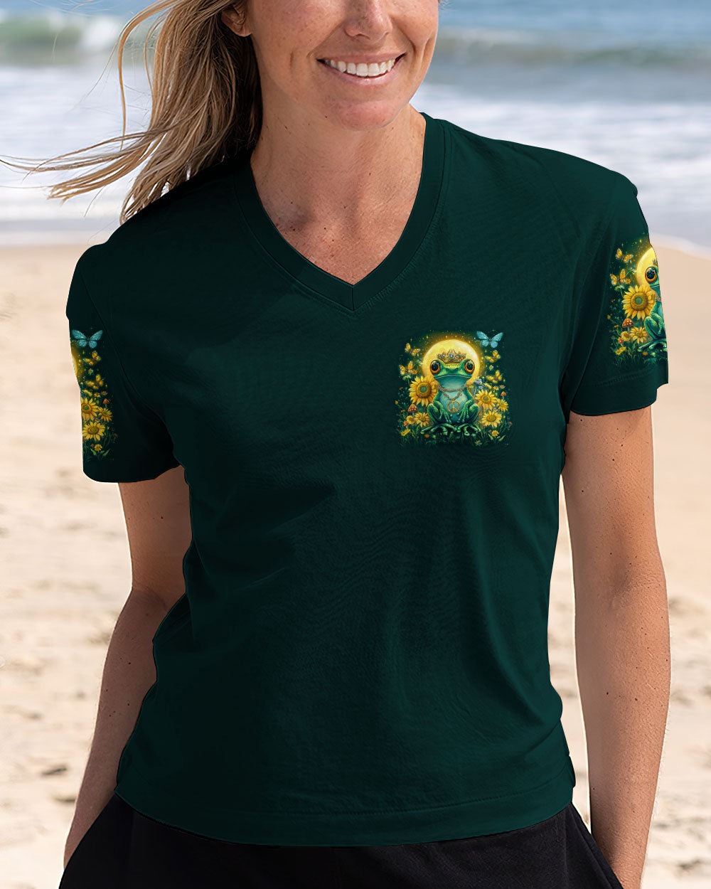 BE YOU THE WORLD WILL ADJUST FROG ALL OVER PRINT - TYTD0401252