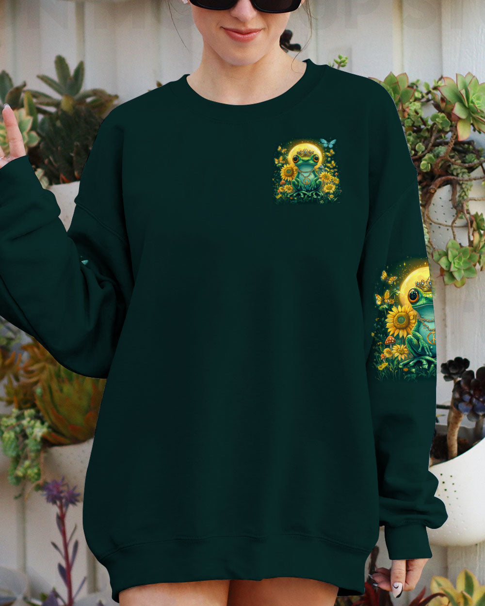 BE YOU THE WORLD WILL ADJUST FROG ALL OVER PRINT - TYTD0401252