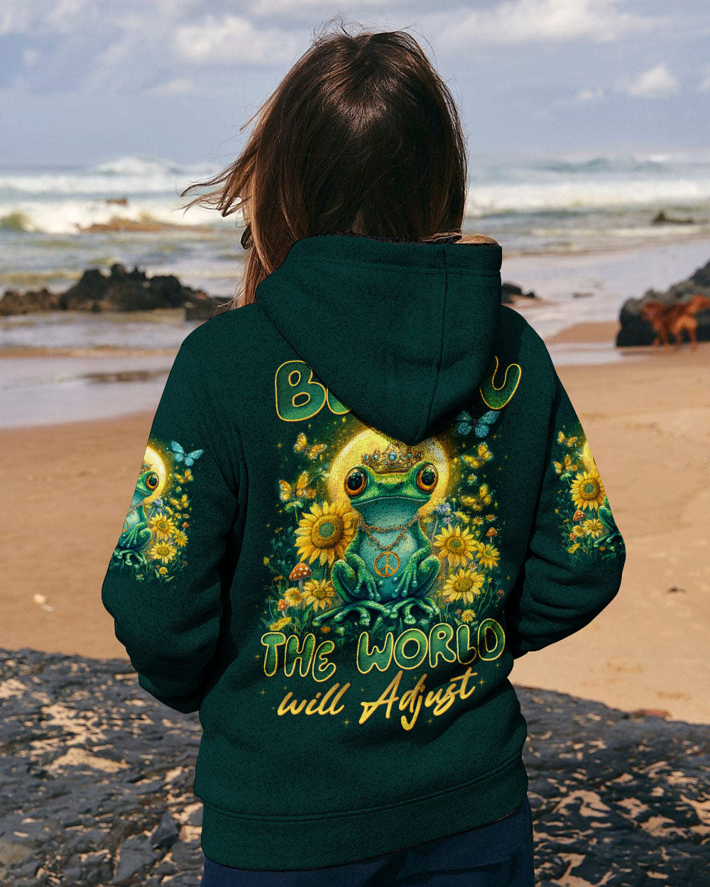BE YOU THE WORLD WILL ADJUST FROG ALL OVER PRINT - TYTD0401252