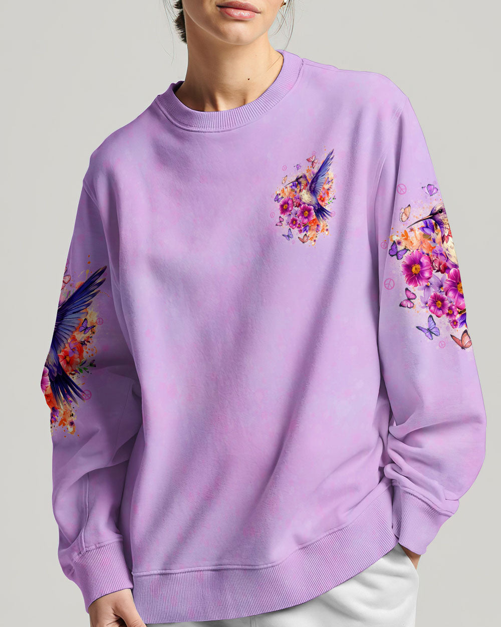JUST BREATHE HUMMINGBIRD ALL OVER PRINT - TYTD0406241