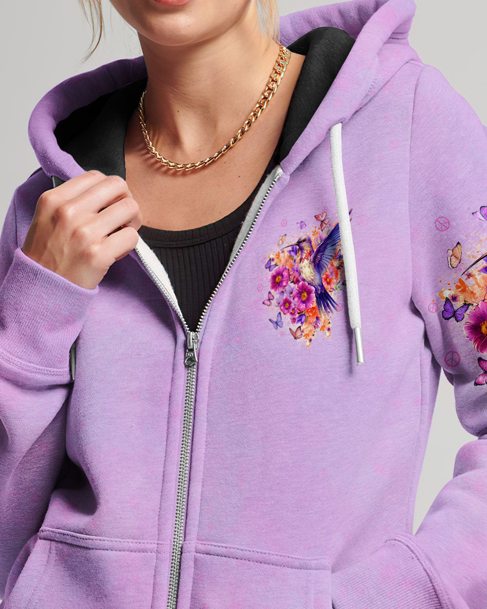 JUST BREATHE HUMMINGBIRD ALL OVER PRINT - TYTD0406241