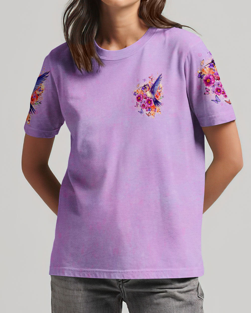 JUST BREATHE HUMMINGBIRD ALL OVER PRINT - TYTD0406241