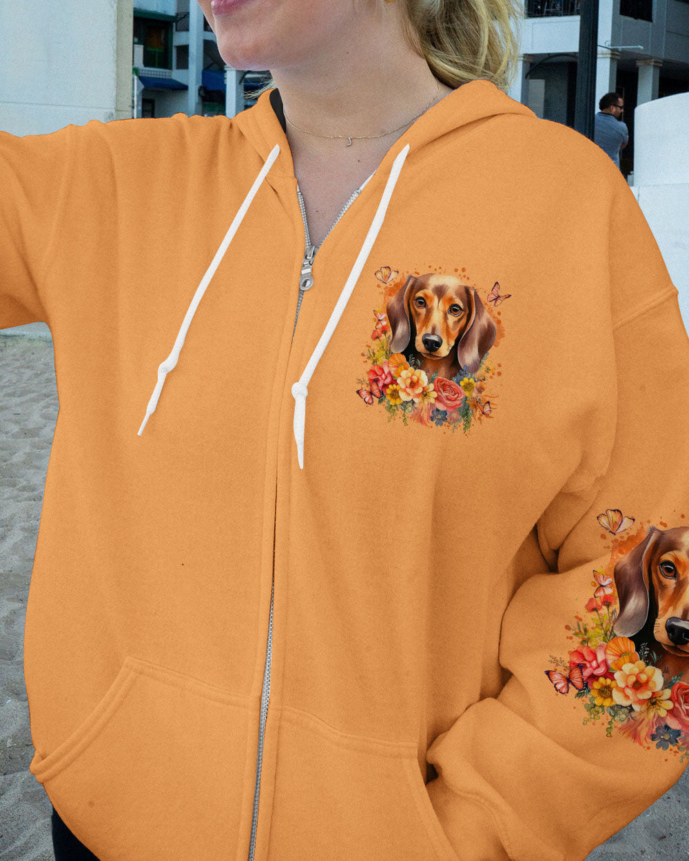 BE YOU THE WORLD WILL ADJUST DASCHUND ALL OVER PRINT - TYTD0612232
