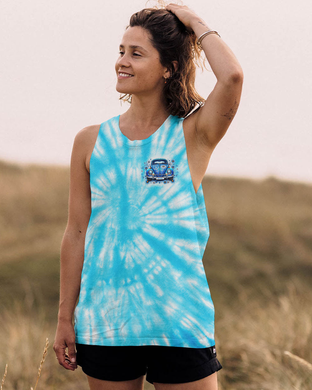 I'M ALWAYS RUNNING BEETLE CAR TIE DYE ALL OVER PRINT - TYTD0703251