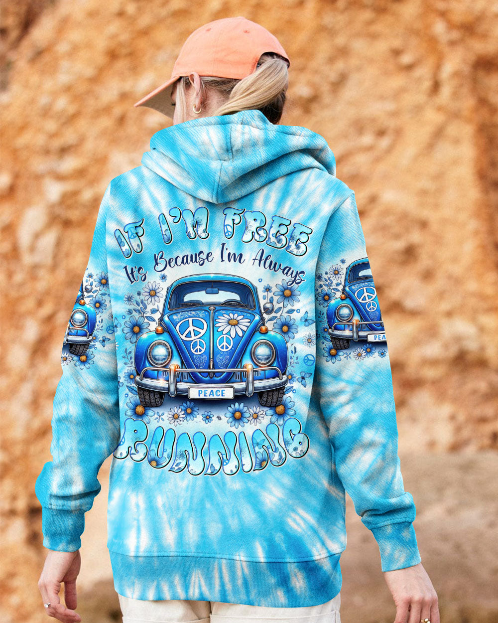 I'M ALWAYS RUNNING BEETLE CAR TIE DYE ALL OVER PRINT - TYTD0703251