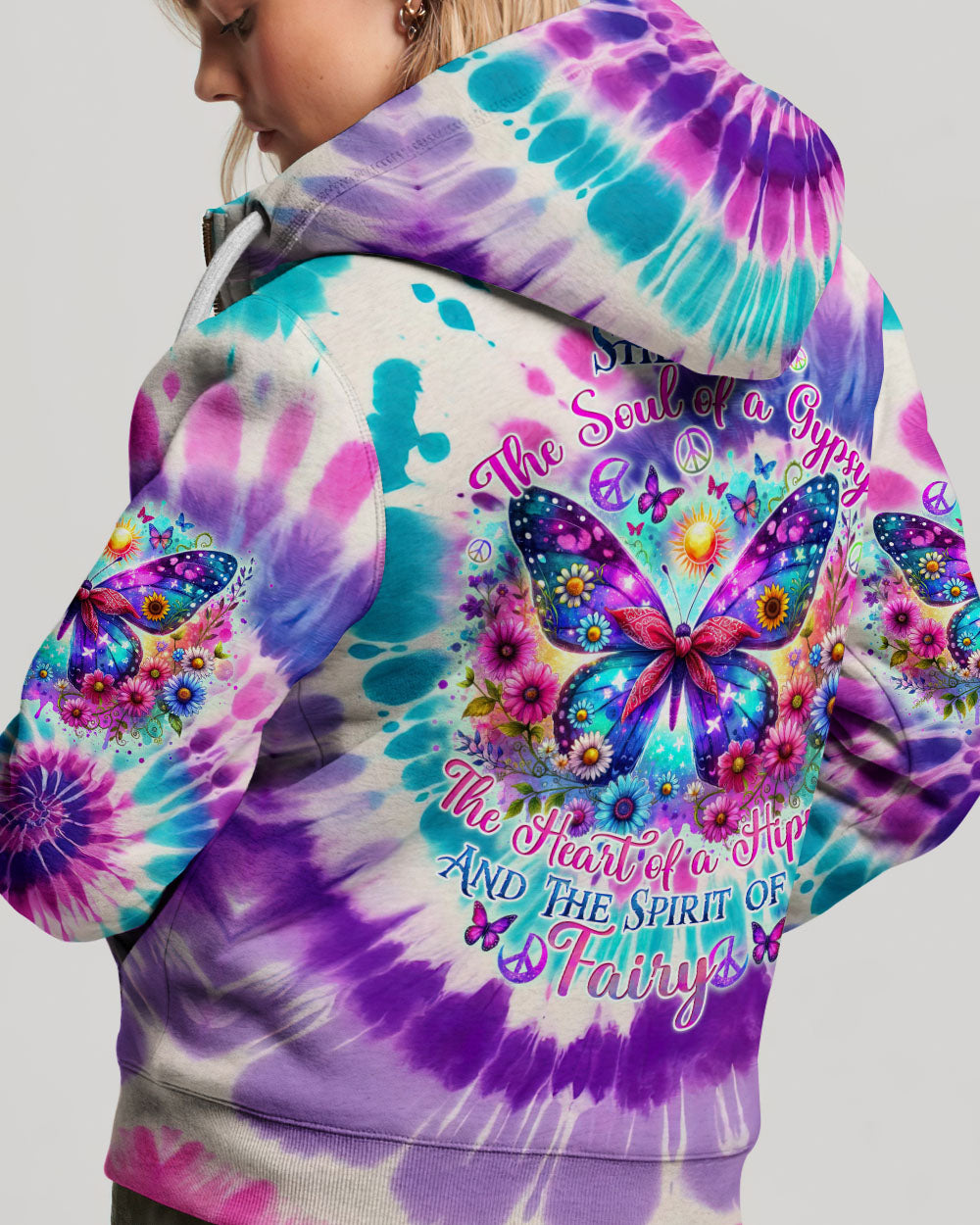 SPIRIT OF A FAIRY BUTTERFLY TIE DYE ALL OVER PRINT - TYTD0706244