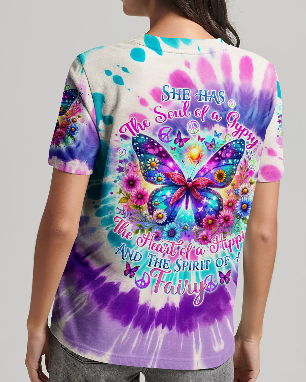 SPIRIT OF A FAIRY BUTTERFLY TIE DYE ALL OVER PRINT - TYTD0706244