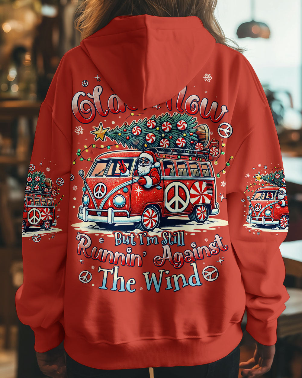 RUNNING AGAINST THE WIND SANTA CHRISTMAS ALL OVER PRINT - TYTD0810242