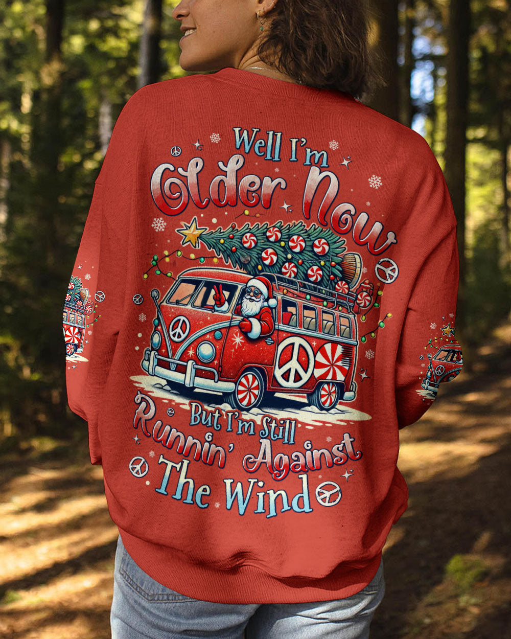 RUNNING AGAINST THE WIND SANTA CHRISTMAS ALL OVER PRINT - TYTD0810242