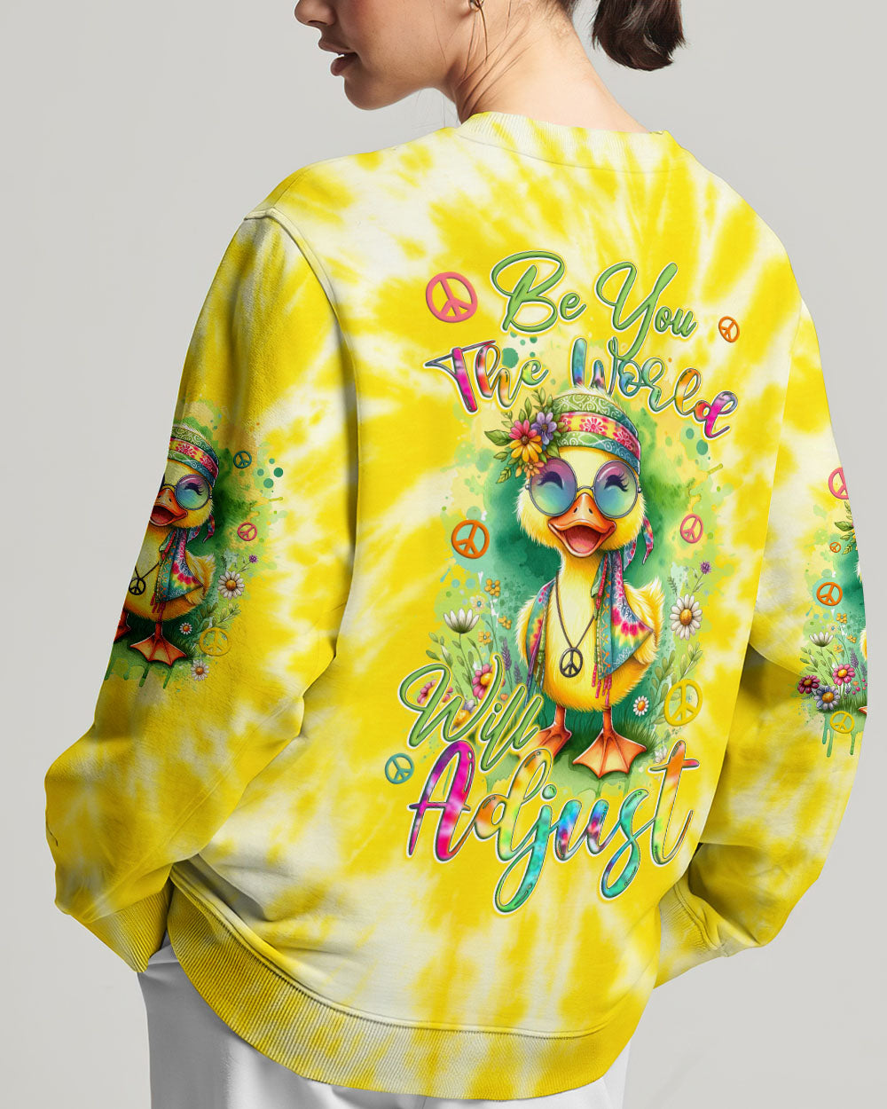 BE YOU THE WORLD WILL ADJUST DUCK ALL OVER PRINT - TYTD0811232