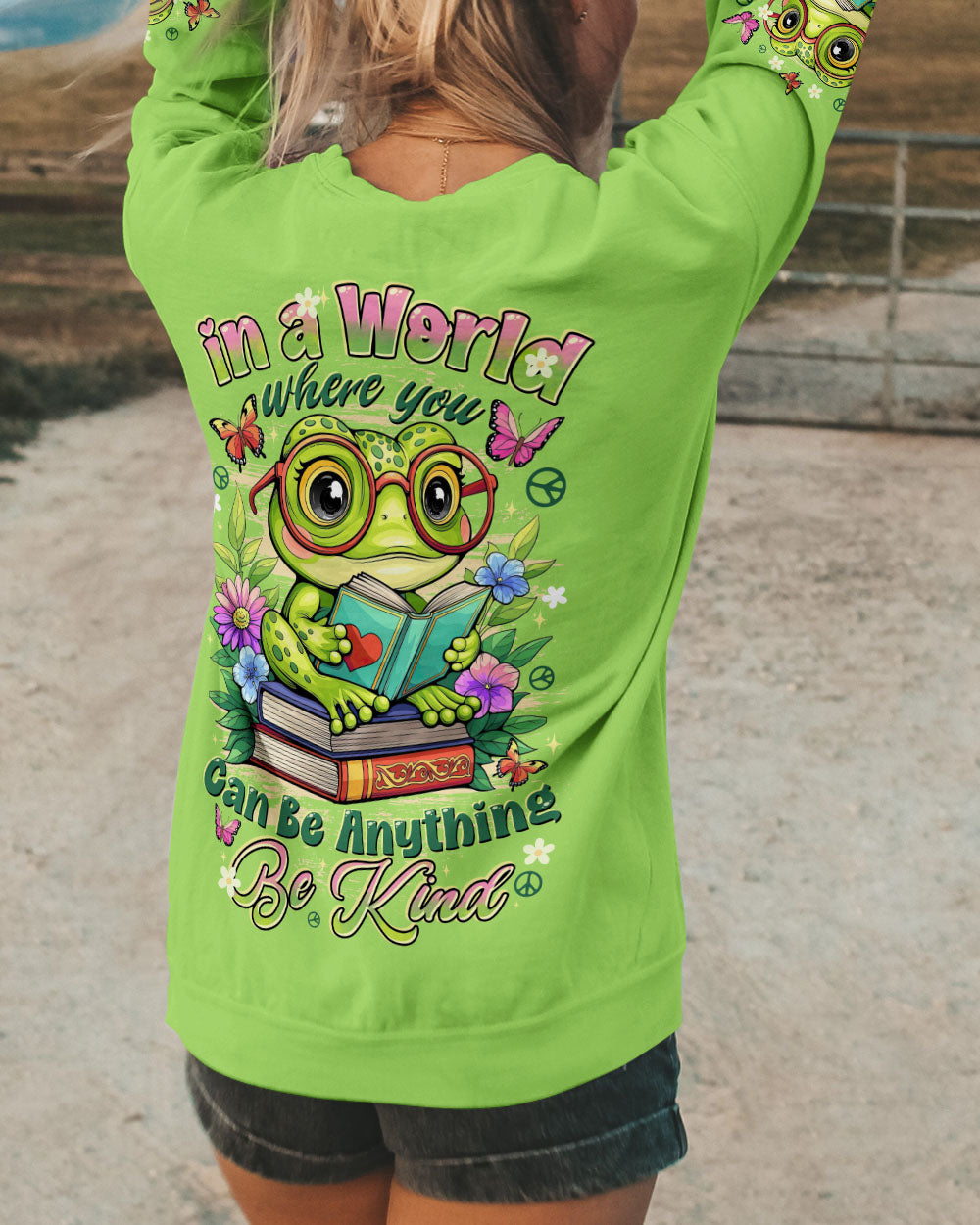 BE KIND FROG ALL OVER PRINT - TYTD1009251