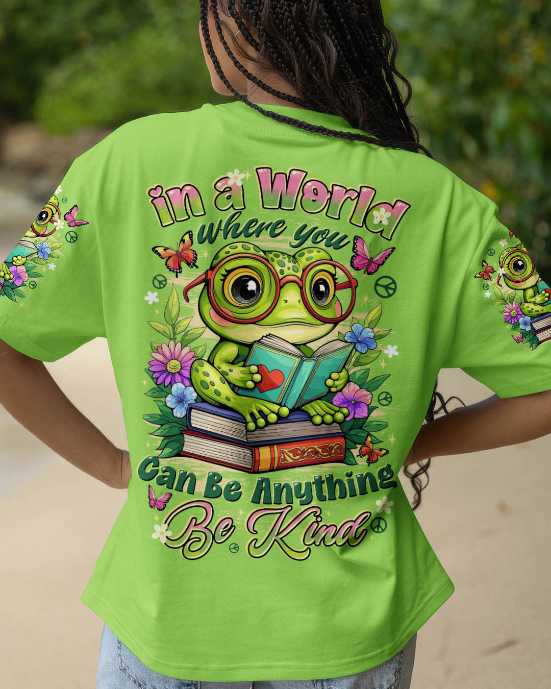 BE KIND FROG ALL OVER PRINT - TYTD1009251