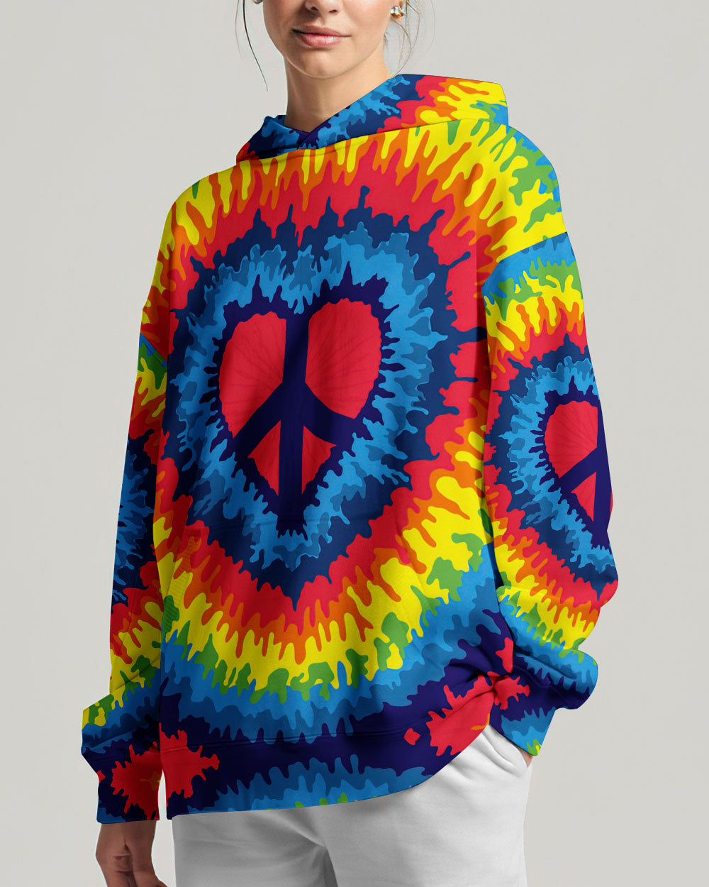 PEACE Y'ALL HEART TIE DYE ALL OVER PRINT - TYTD1107234