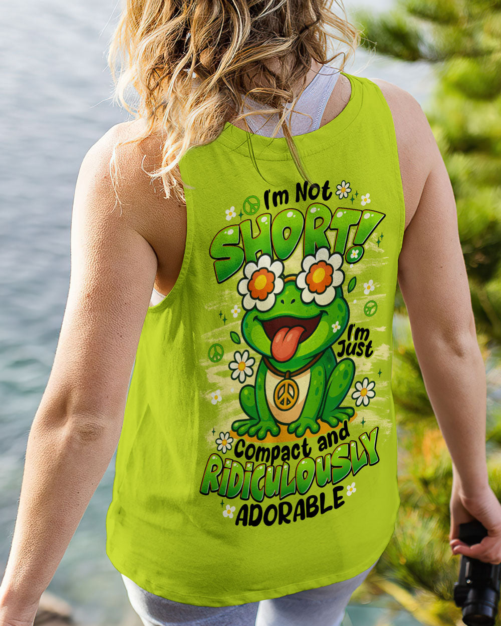 I'M NOT SHORT HIPPIE FROG ALL OVER PRINT - TYTD1108251