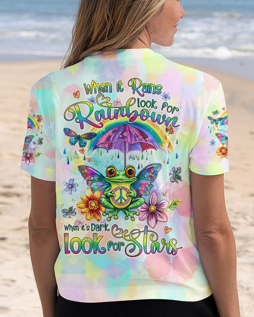 WHEN IT RAINS LOOK FOR RAINBOWS FROG ALL OVER PRINT - TYTD1109244