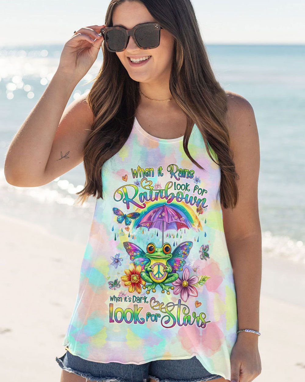 WHEN IT RAINS LOOK FOR RAINBOWS FROG ALL OVER PRINT - TYTD1109244
