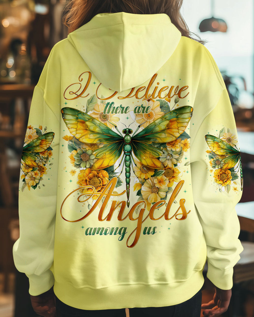 I BELIEVE THERE ARE ANGELS AMONG US DRAGONFLY ALL OVER PRINT - TYTD1203251