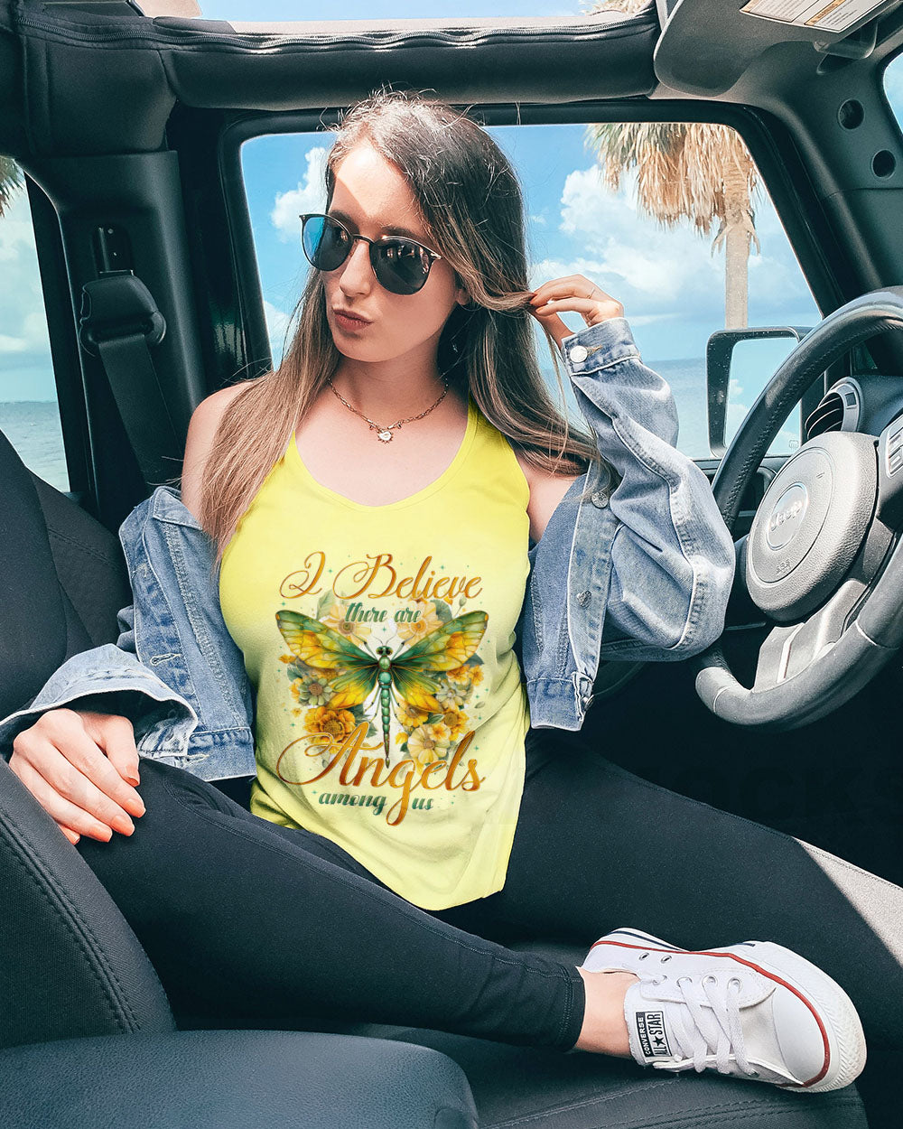 I BELIEVE THERE ARE ANGELS AMONG US DRAGONFLY ALL OVER PRINT - TYTD1203251
