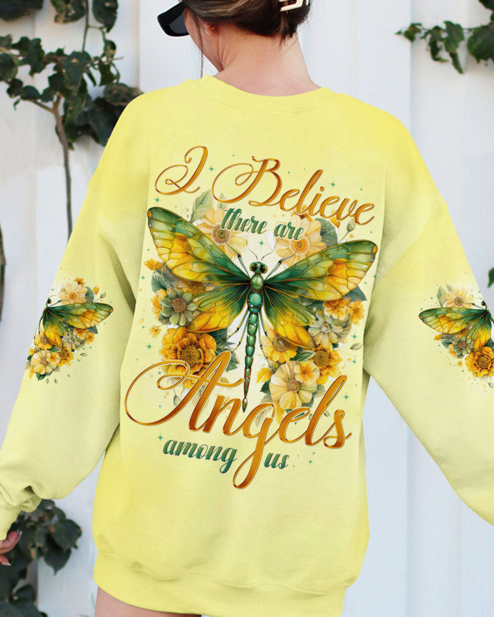 I BELIEVE THERE ARE ANGELS AMONG US DRAGONFLY ALL OVER PRINT - TYTD1203251