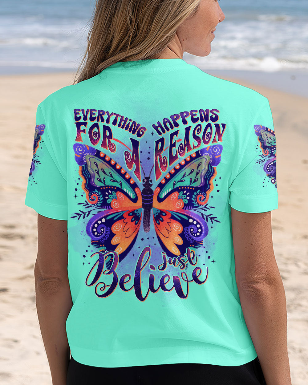 JUST BELIEVE BUTTERFLY ALL OVER PRINT - TYTD1205253